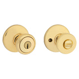 Kwikset 400T 3RCLRCSK3BX Entry Knob, Polished Brass, Brass, K3, KW1 Keyway, 3 Grade, Pack of 3