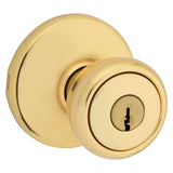 Kwikset 400T 3RCLRCSK3BX Entry Knob, Polished Brass, Brass, K3, KW1 Keyway, 3 Grade, Pack of 3