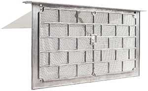 Master Flow LW1L Foundation Vent, 16 in W, 8 in H, 50 sq-in Net Free Ventilating Area, Aluminum, Pack of 12