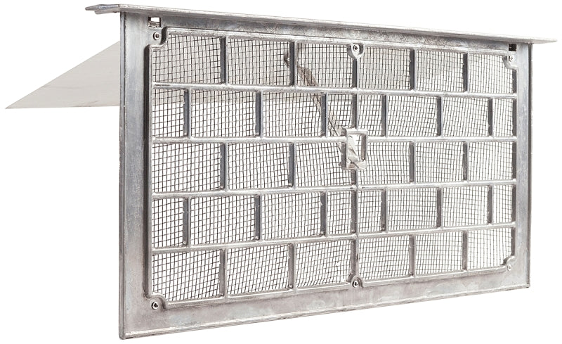 Master Flow LW1L Foundation Vent, 16 in W, 8 in H, 50 sq-in Net Free Ventilating Area, Aluminum, Pack of 12