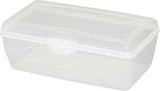 Sterilite 18058606 Storage Box, Plastic, Clear, 13-1/8 in L, 7-5/8 in W, 4-1/2 in H, Pack of 6