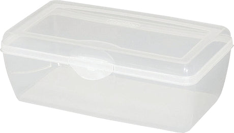 Sterilite 18058606 Storage Box, Plastic, Clear, 13-1/8 in L, 7-5/8 in W, 4-1/2 in H, Pack of 6