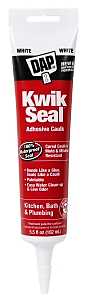 DAP KWIK SEAL 18001 Adhesive Caulk, White, -20 to 150 deg F, 5.5 oz Tube