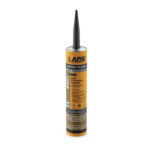 APOC Gloss Black Elastomeric Flashing Cement 10 oz, Pack of 12