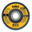 DEWALT DW8356 Flap Disc, 4-1/2 in Dia, 5/8-11 Arbor, Coated, 40 Grit, Coarse, Zirconia Abrasive, Fiberglass Backing