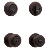 Kwikset Signature Series 99910-035 Combination Lockset, Knob Handle, Juno Design, Venetian Bronze, 2 Grade