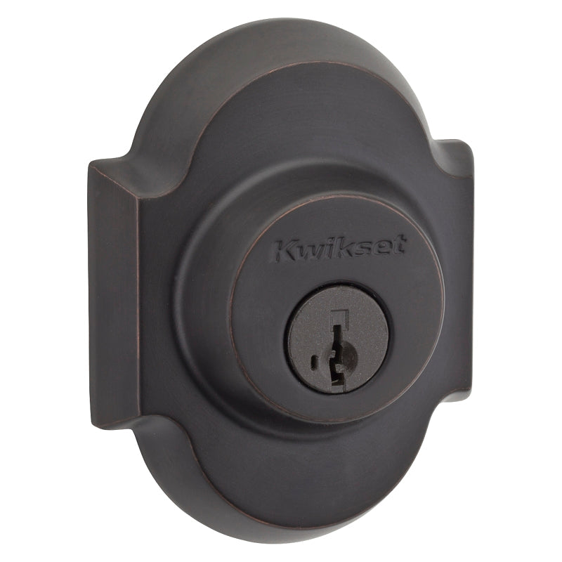 Kwikset Signature Series 980AUD 11P SMT Deadbolt, 1 Grade, Keyed Key, Zinc, Venetian Bronze, 2-3/8, 2-3/4 in Backset