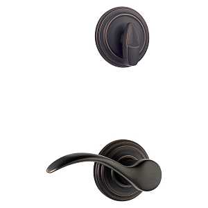 Kwikset 966PML-11P LH Handleset Interior Trim, 1 Grade, Zinc, Tuscan Bronze, 2-3/8 to 2-3/4 in Backset, Left Hand