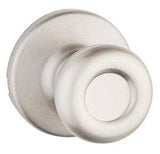 Kwikset 200T 15 CP Passage Knob, Metal, Satin Nickel, 2-3/8 to 2-3/4 in Backset, 1-3/8 to 1-3/4 in Thick Door