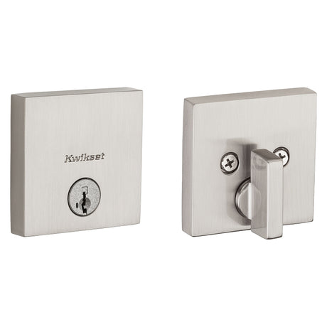 Kwikset Signature Series 258 SQT 15 SMT CP K4 V1 Deadbolt, 1 Grade, Zinc, Satin Nickel, 2-3/8, 2-3/4 in Backset