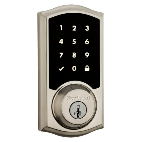 Kwikset 916TRL-15 Deadbolt, 2 Grade, Satin Nickel, 2-3/8 x 2-3/4 in Backset, 1-3/8 to 1-3/4 in Thick Door