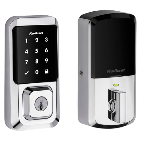 Kwikset Halo Series 939 WIFI TSCR 26 Electronic Deadbolt, Polished Chrome, Residential, AAA Grade, Zinc, Keypad Included