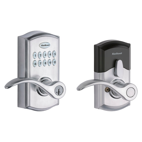 Kwikset 955PML 26D SMT CP Electronic Entry Lock, Satin Chrome, Commercial, AAA Grade, Zinc, Keypad Included