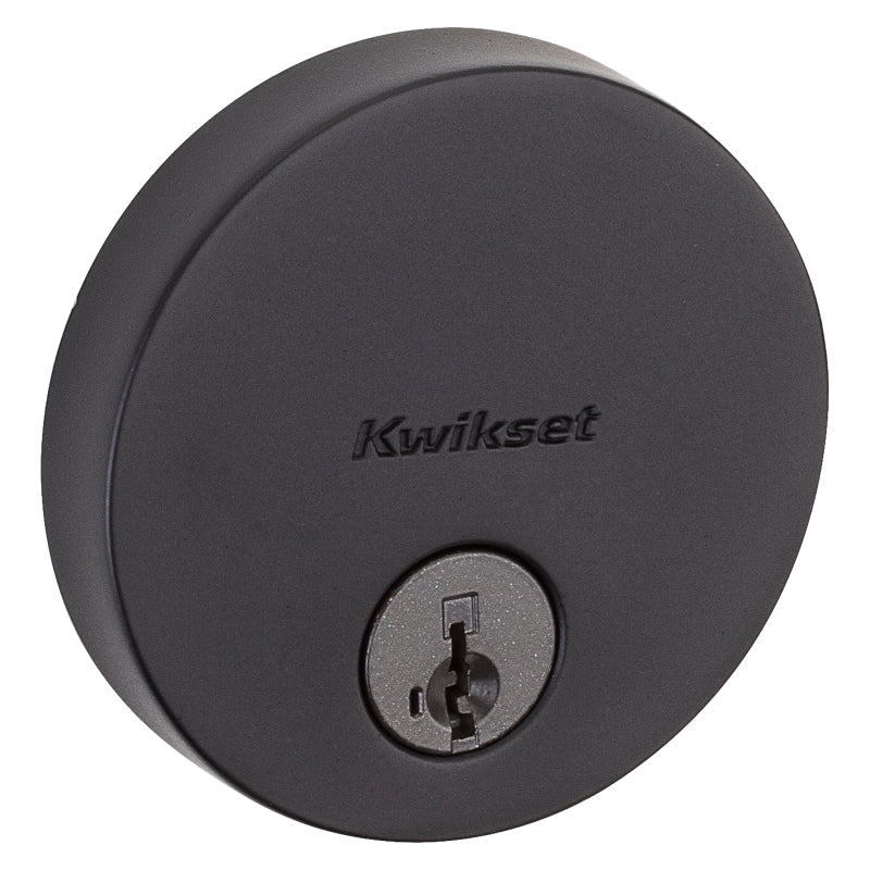 Kwikset Signature Series 258 RDT 514 SMT Deadbolt, 1 Grade, Keyed Key, Zinc, Iron Black, 2-3/8, 2-3/4 in Backset