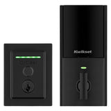 Kwikset Halo Series 959 CNT FPTR WIFI 514 Electronic Deadbolt, Matte Black, Residential, Brass/Steel, OS: Android