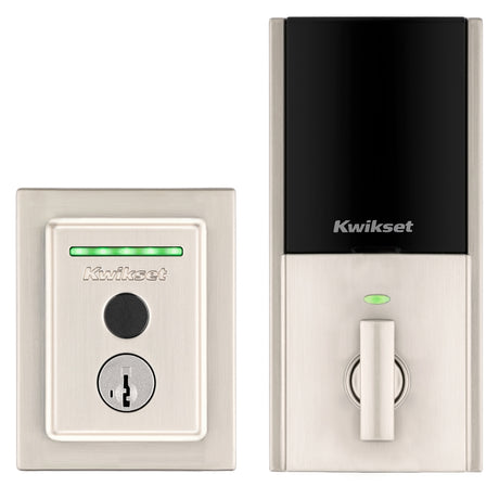 Kwikset Halo Series 959 CNT FPTR WIFI 15 Electronic Deadbolt, Satin Nickel, Residential, Brass/Steel, OS: Android