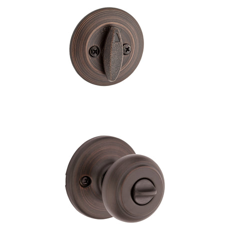 Kwikset 92420-045 Combination Lockset, Knob Handle, Cove Design, Venetian Bronze