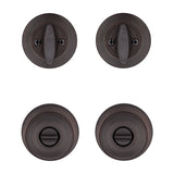 Kwikset Cove Series 92420-063 Entry Knob and Single Cylinder Deadbolt, Knob Handle, Venetian Bronze, Yes, 3 Grade, Metal
