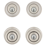 Kwikset Cove Series 92420-059 Entry Knob and Single Cylinder Deadbolt, Knob Handle, Satin Nickel, Knob Interior Handle