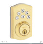 Kwikset Powerbolt 240 992400-001 Keypad Electronic Lock, 3 Grade, Zinc, Lifetime Polished Brass, KW1 Keyway