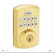 Kwikset Powerbolt 250 992500-001 Keypad Electronic Lock, 3 Grade, Zinc, Lifetime Polished Brass, KW1 Keyway