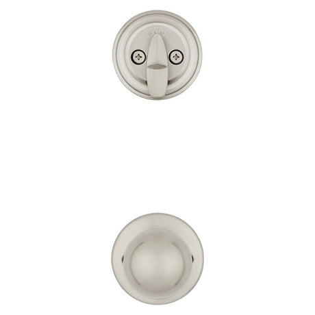 Kwikset 966P 15 Handleset Interior Trim, Polo, 3 Grade, Zinc, Satin Nickel, Reversible Hand, 1 in Edge Bore Dia