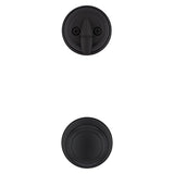 Kwikset 966CV 514 UNIV Handleset Interior Trim, 3 Grade, Keyed Key, Zinc, Matte Black, Knob Handle, Residential