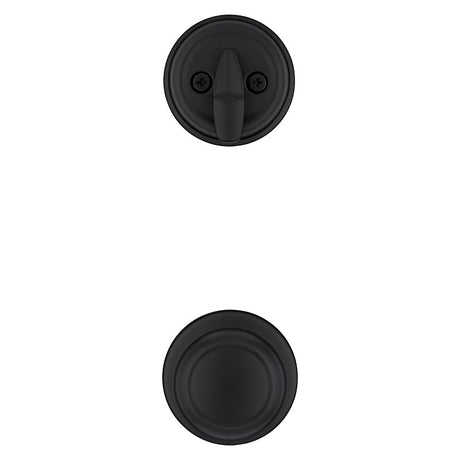 Kwikset 966CV 514 UNIV Handleset Interior Trim, 3 Grade, Keyed Key, Zinc, Matte Black, Knob Handle, Residential