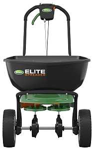 Scotts 75902 Elite Spreader, 30 lb Capacity, 20,000 sq-ft Coverage Area, 6 ft W Spread, Plastic