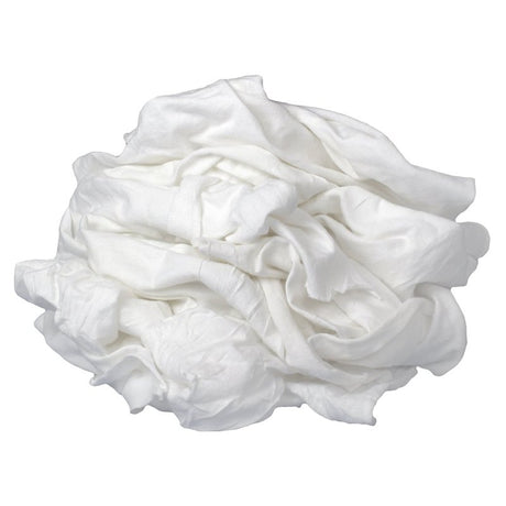 Buffalo 12020 Bleached Knit Rag, Bright White, 4 lb