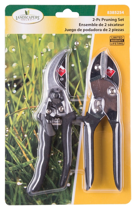 Landscapers Select GP1002+GP1013A Pruner Set, 1/2 in Cutting Capacity, Steel/Zinc Blade, Steel/Zinc Handle, Pack of 12