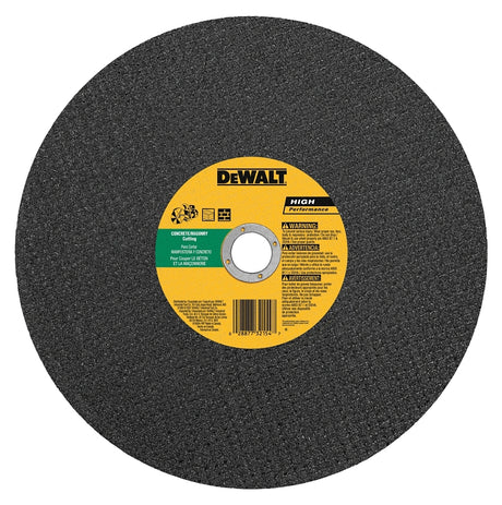 DEWALT DW8025 Cutting Wheel, 14 in Dia, 1/8 in Thick, 20 in Arbor, 24 Grit, Silicone Carbide Abrasive