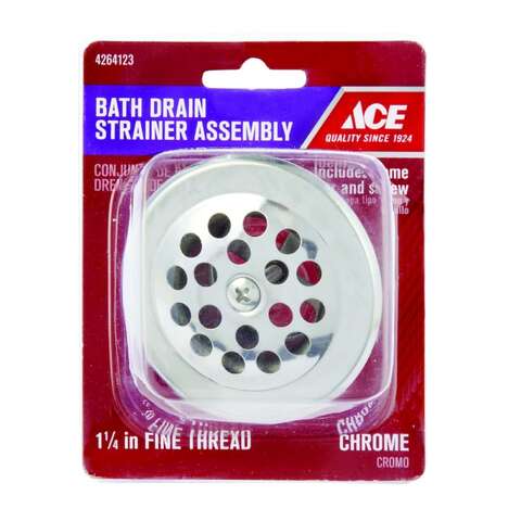 Ace 1-1/4 in. Chrome Chrome Shower Drain Strainer