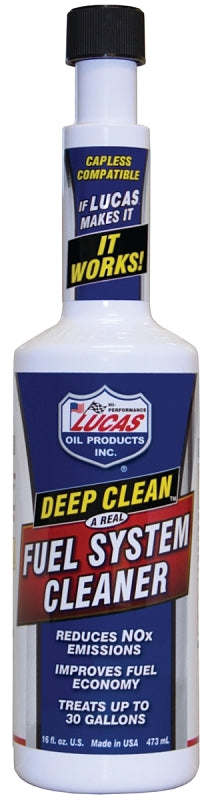 Lucas Oil Deep Clean 10512 Fuel System Cleaner, 16 oz Bottle, Pack of 12