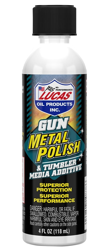 Lucas Oil 10878 Gun Polish and Tumbler Media Additive, Liquid, Mint, White Opaque, 4 oz Bottle