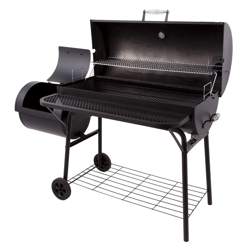 American Gourmet Charcoal Offset Smoker Black