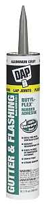 DAP Butyl-Flex 18188 Gutter and Flashing Sealant, Gray, Paste, 10.1 fl-oz Cartridge, Pack of 12