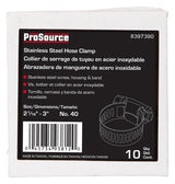 ProSource HCRSS40 Interlocked Hose Clamp, Stainless Steel, Stainless Steel, Pack of 10