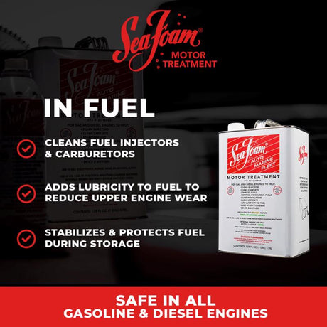 Sea Foam Gasoline/2 and 4 Cycle Engine Complete Fuel System Cleaner 1 gal, Pack of 4