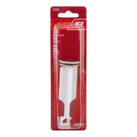 Ace 1-3/16 in. Polished Chrome Plastic Pop-Up Plunger