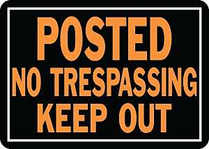 Hy-Ko Hy-Glo Series 813 Identification Sign, Rectangular, POSTED NO TRESPASSING KEEP OUT, Fluorescent Orange Legend, Pack of 12