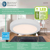 Boston Harbor CL040B WH Ceiling Light Fixture, 0.1 A, 120 V, 12 W, LED Lamp, 750 Lumens, 3000 K Color Temp
