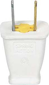 Eaton Wiring Devices SA540W Electrical Plug, 2 -Pole, 15 A, 125 V, NEMA: NEMA 1-15, White