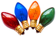Hometown Holidays 19124 Light Bulb, 5 W, Candelabra Lamp Base, Incandescent Lamp, Transparent Multi-Color Light, Pack of 40