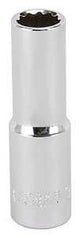 Vulcan MT6528974 Drive Socket, 13 mm Socket, 1/2 in Drive, 12-Point, Chrome Vanadium Steel, Chrome