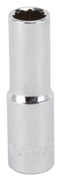 Vulcan MT6528974 Drive Socket, 13 mm Socket, 1/2 in Drive, 12-Point, Chrome Vanadium Steel, Chrome