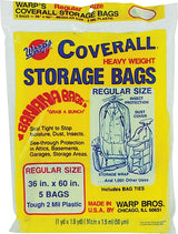 Warp's Banana Bags CB-36 Storage Bag, R, Plastic, Yellow, 36 in L, 60 in W, 2 mil Thick