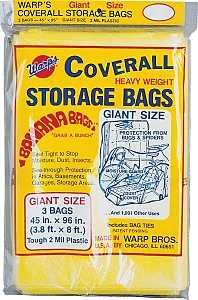 Warp's Banana Bags CB-45 Storage Bag, Giant, Plastic, Yellow, 45 in L, 96 in W, 2 mil Thick