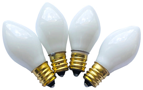 Hometown Holidays 19151 Replacement Bulb, 5 W, Candelabra Lamp Base, Incandescent Lamp, Ceramic White Light