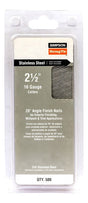 Simpson Strong-Tie T16N250PFB Finishing Nail, 8d, 2-1/2 in L, 16 ga Gauge, Stainless Steel, T-Style Head